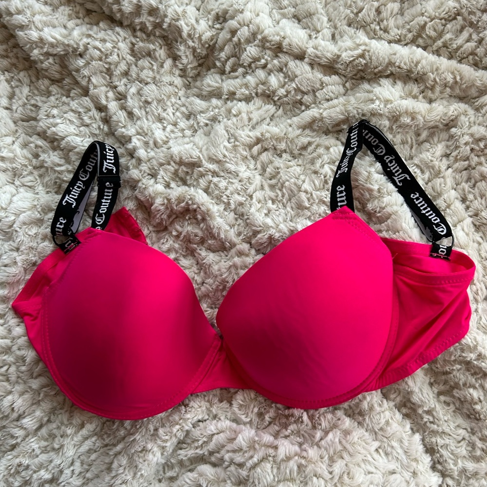 Juicy Couture Bra Hot pink size 38 DD never worn ( buy both and save)